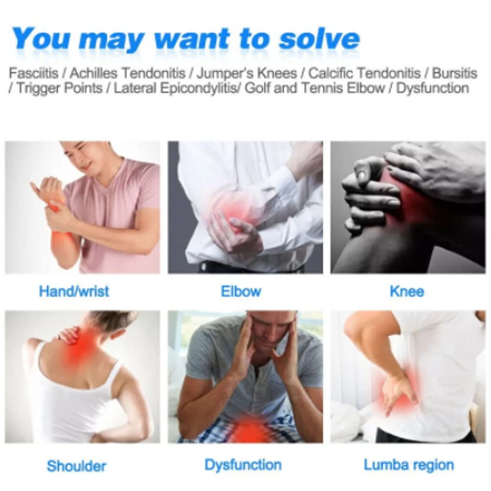 Shockwave Therapy Machine, Electromagnetic Extracorporeal Shock Wave Therapy Machine Touch Screen Pain Relief Body Massager Muscle Relax with 7 Massage Heads