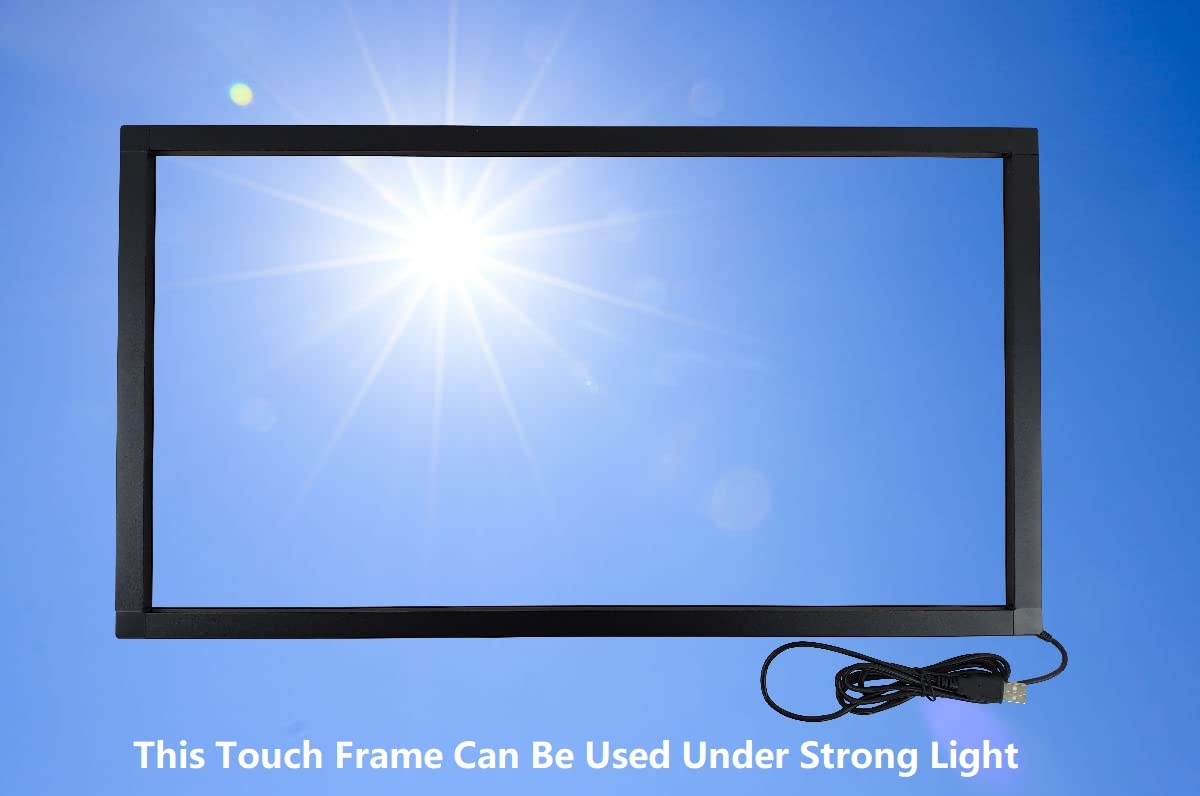 DeYoWo 55 Inch 10 Points Interactive Infrared IR Touch Screen Overlay Frame Free Driver, Design for Touch TV, Touch Monitor, Interactive White Board, Touch Kiosks and Digital Signage