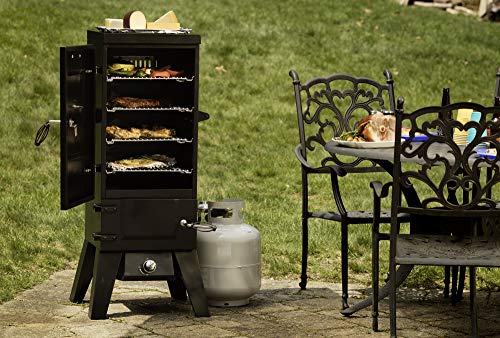Cuisinart 36” Vertical Propane Smoker, 4 Removable Racks, Spacious BBQ Smoker with Wood and Water Trays, 15,000 BTU Heat for Smoked Meat, Brisket, Jerky, Fish, Perfect for Tailgates, Backyard, Camping