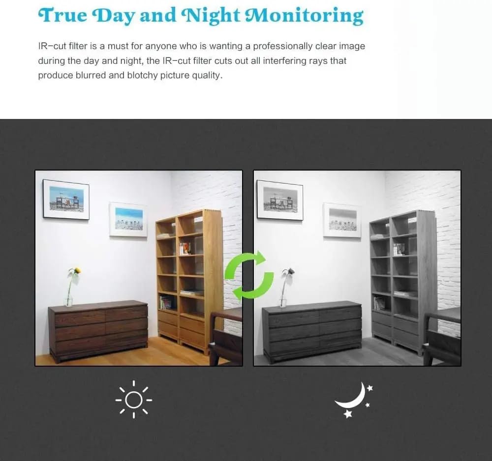 4CH DVR Wired CCTV Security System with 4pcs 1080P Metal Waterproof Surveillance Camera Infrared Night Vision Motion Detection for Indoor Outdoor 24/7 Recording (Include 500GB HDD) Remote Access