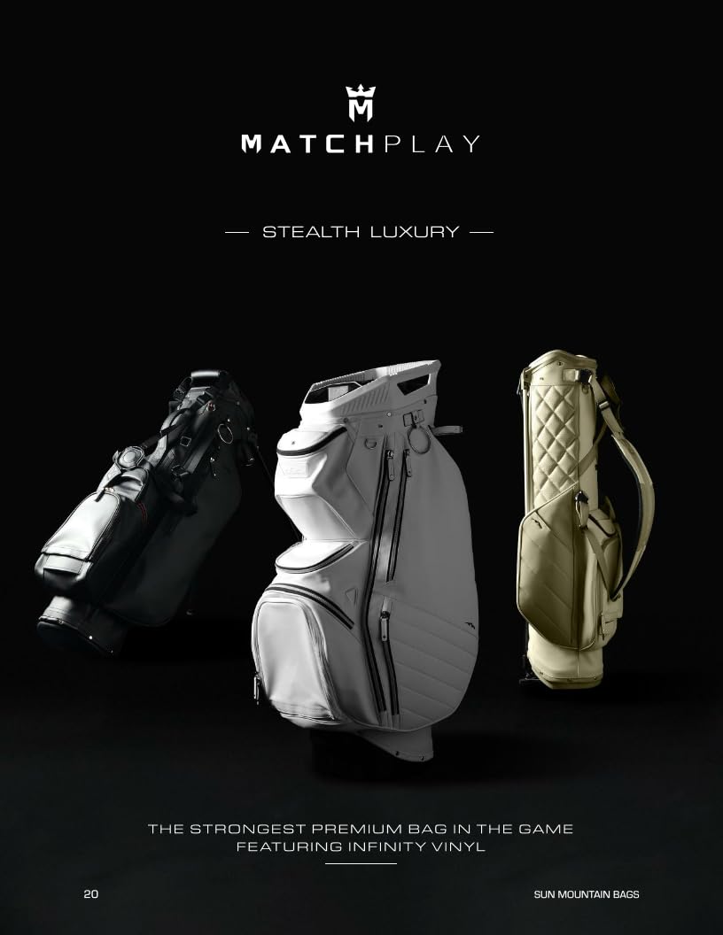 Sun Mountain Men's Matchplay LS Lightweight Stand Golf Bag 14-Way Top - 9 Pockets, Dual Strap System, Push & Electric Cart Compatible Compression Base, 2025 Model - Green Jacket-Fairway