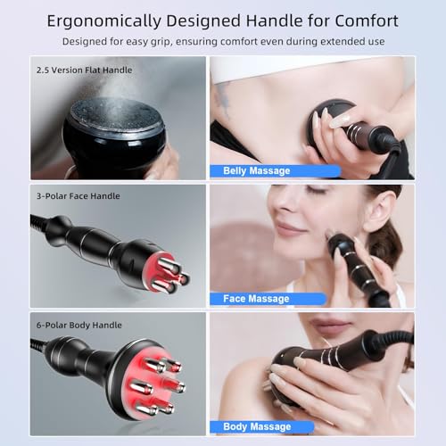 MEIQIER sens for Improvement in The Appearance of Cellulite Device Cellulite Massager Radio Frequency, White