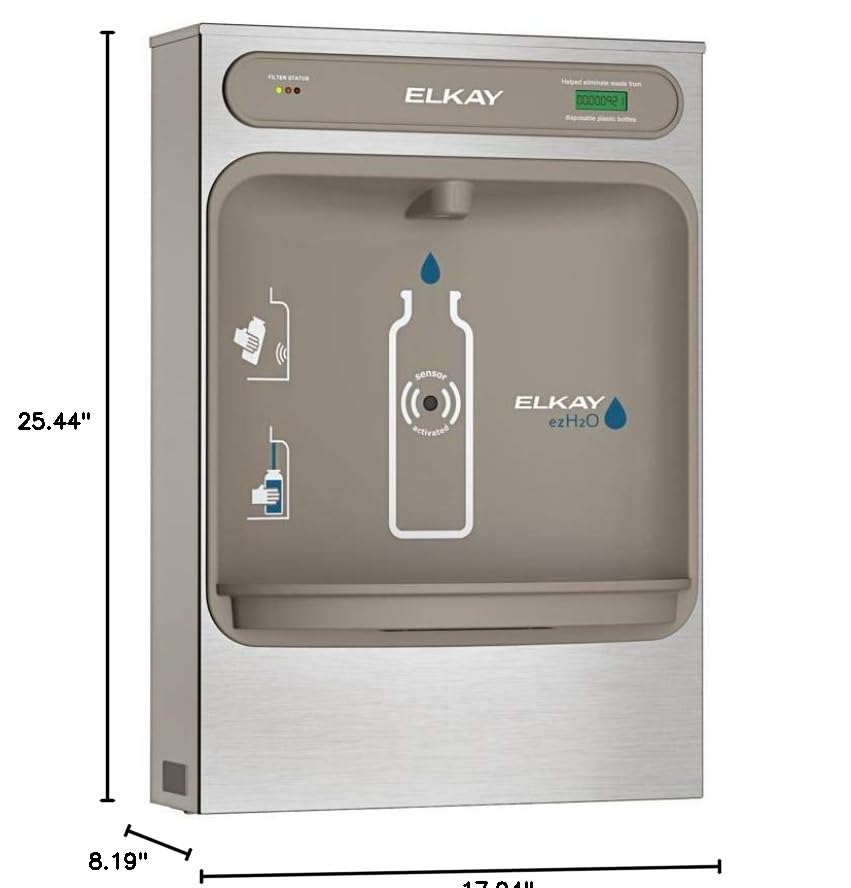 Elkay LZWSSM EZH2O Surface Mount, Filtered, Bottle Filling Station, Non-Refrig.