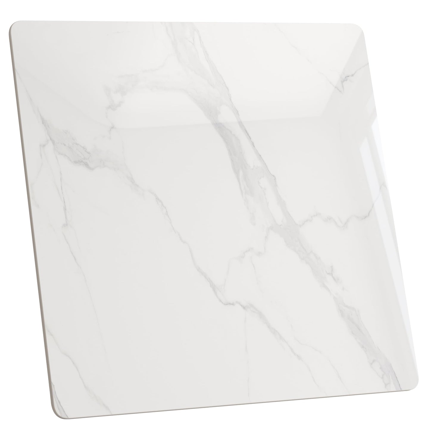 SSTBLEV Square Table Top, 27.5” White Sintered Stone Tabletop, DIY Replacement & Cover Marble Desktop, Scratch & Wear Resistant, Suitable for Indoor & Outdoor