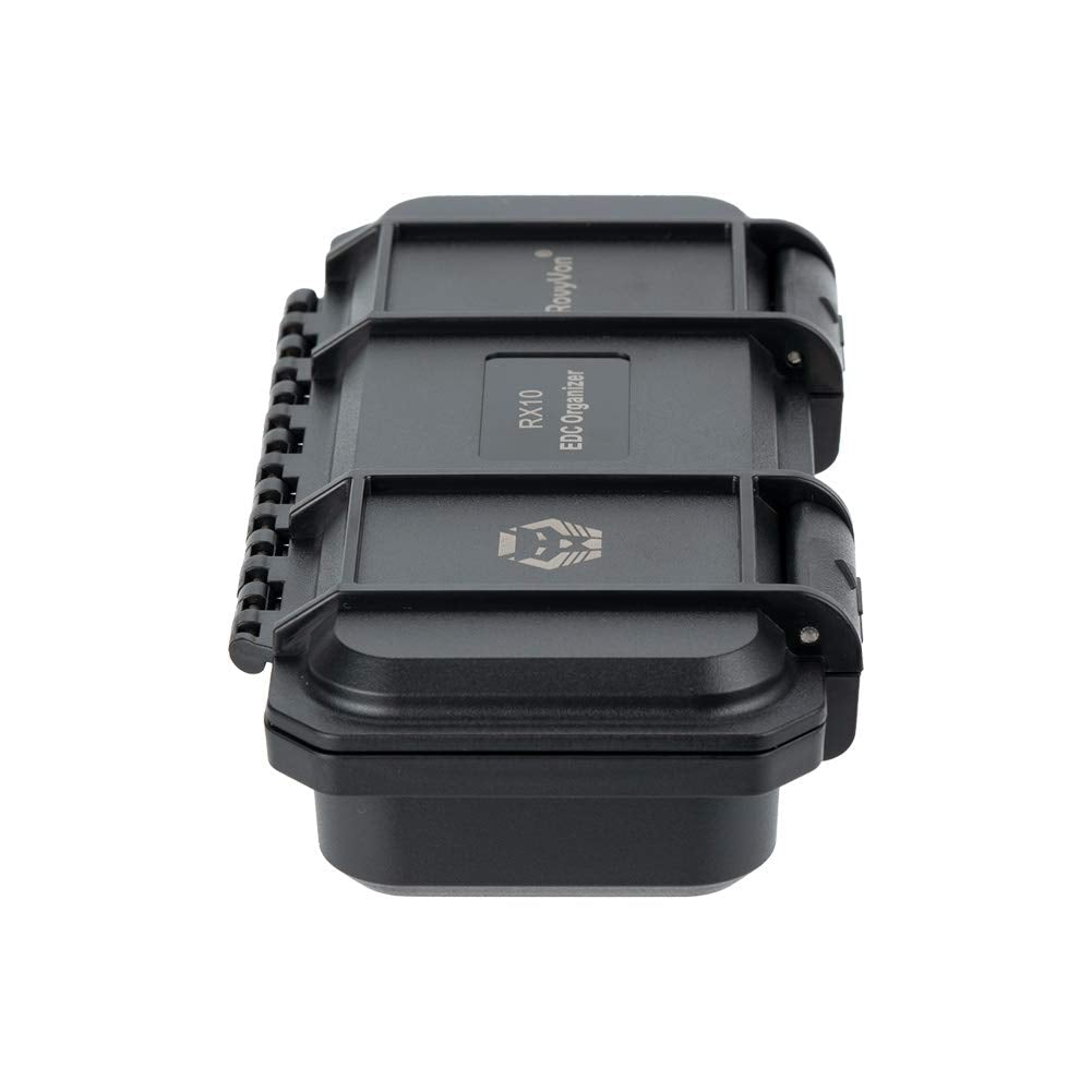 RovyVon RX10 EDC Tool Case Box, Small Organizer Storage to Protect Gears Gadgets, 1PCS, 6.89" x 3.21" x 1.45" (Black)