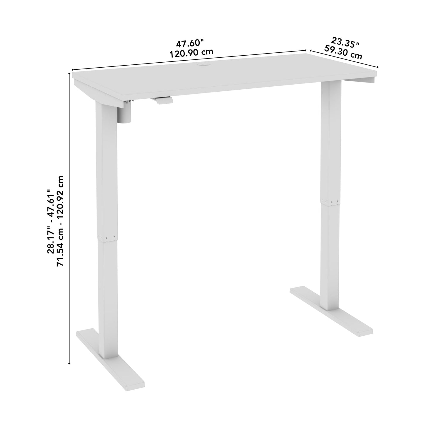 Bush Business Furniture 48-inch Electric Height Adjustable Standing Desk, Ergonomic Sit-Stand Computer Table for Home and Professional Office, Move 40 Series, Black Walnut with Metallic Gray Base