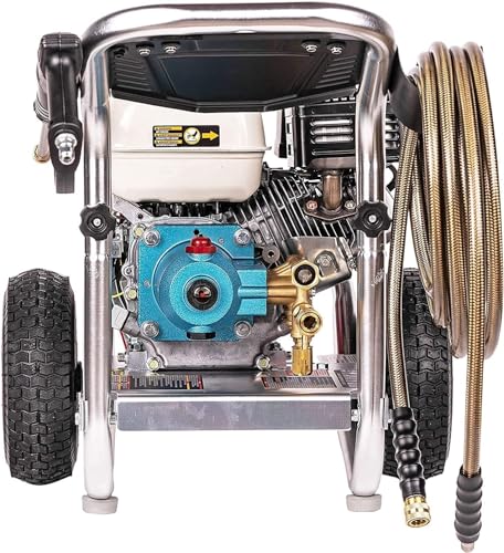 Simpson Cleaning 3400 PSI Gas Pressure Washer, 2.5 GPM Power Washer for Commercial Use, Honda GX200 Engine, 25-Foot Hose, Aluminum Series, 49-State (ALH3228-S)