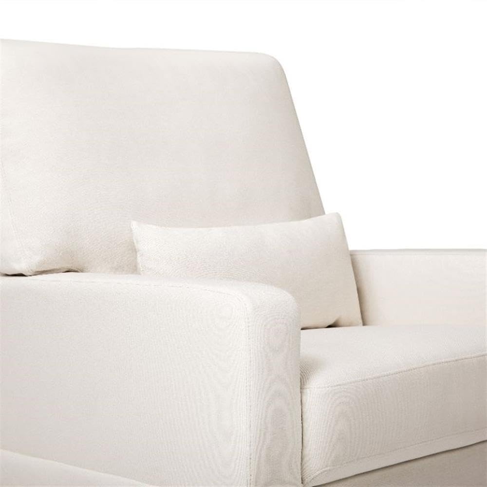 Namesake Crawford Pillowback Comfort Swivel Glider in Performance Cream Eco-Weave, Water Repellent & Stain Resistant, Greenguard Gold & CertiPUR-US Certified