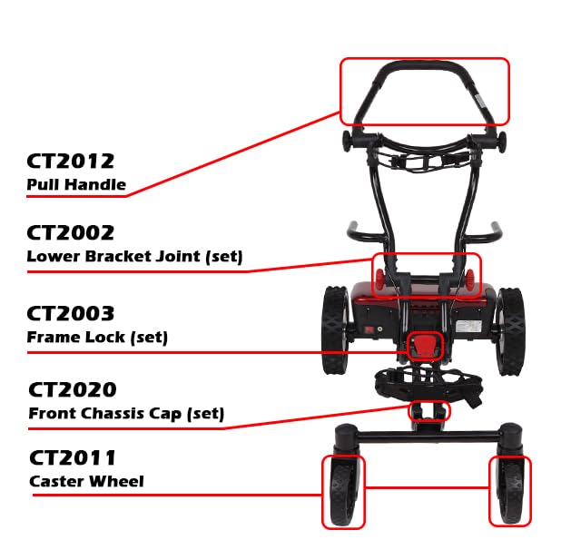 CaddyTrek R2 Red Electric Golf Follow Cart