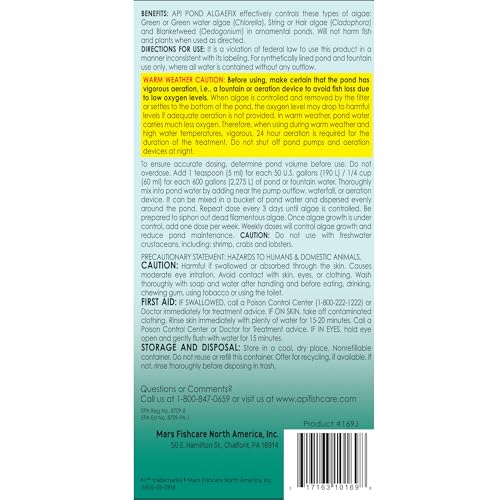 API POND ALGAEFIX Algae control 2.5-Gallon Bottle