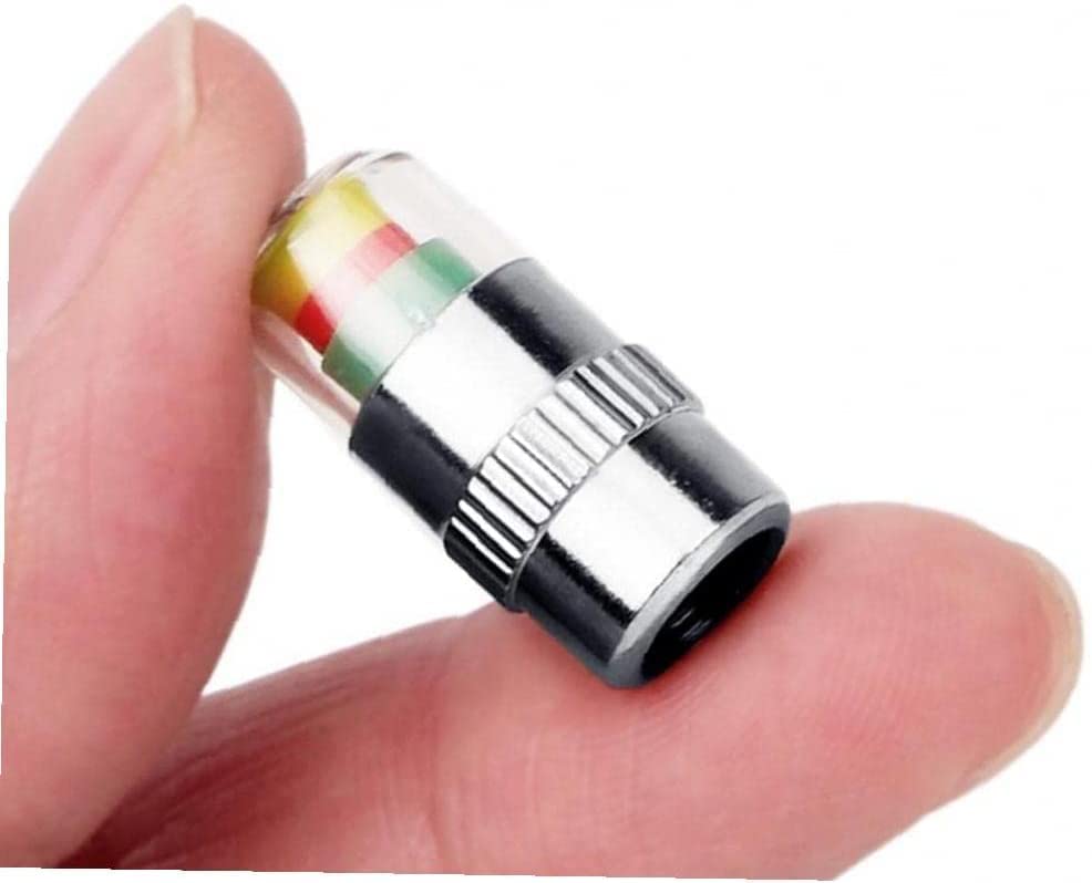WNCGC 8Pcs 2.2Bar 32PSI Car Tire Pressure Monitor Valve Stem Caps Sensor Indicator 3 Color Eye Alert