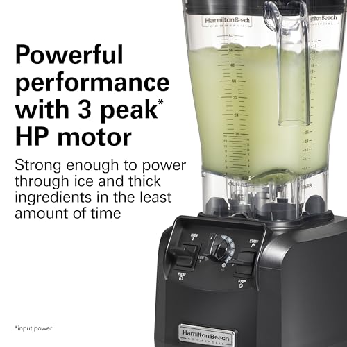Hamilton Beach Commercial Fury High-Performance Blender, 64 Ounce / 1.8 Liter Capacity, 3 HP Motor, NSF Certified, HBH550R