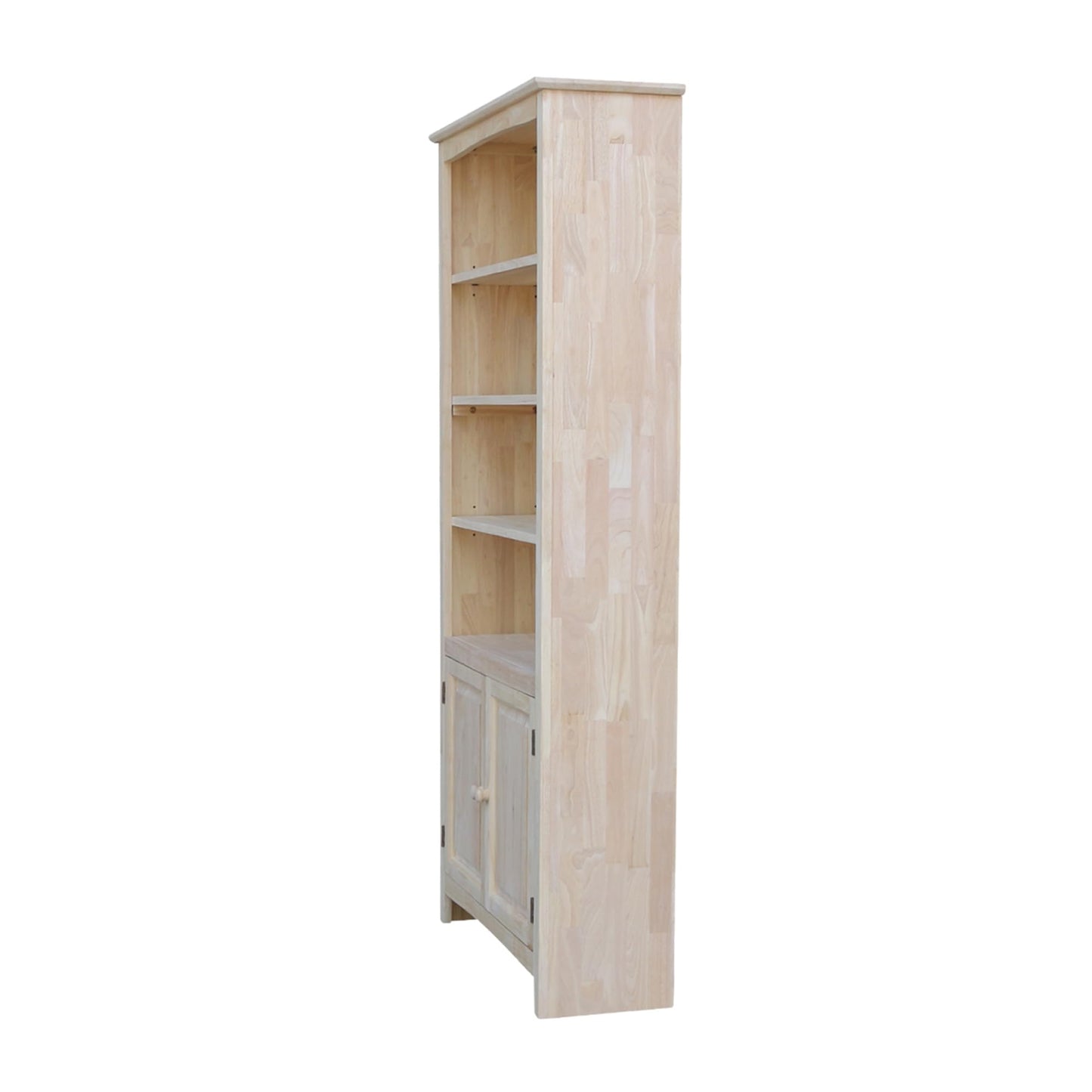 Solid Wood Shaker Bookcase - 72"H , Unfinished
