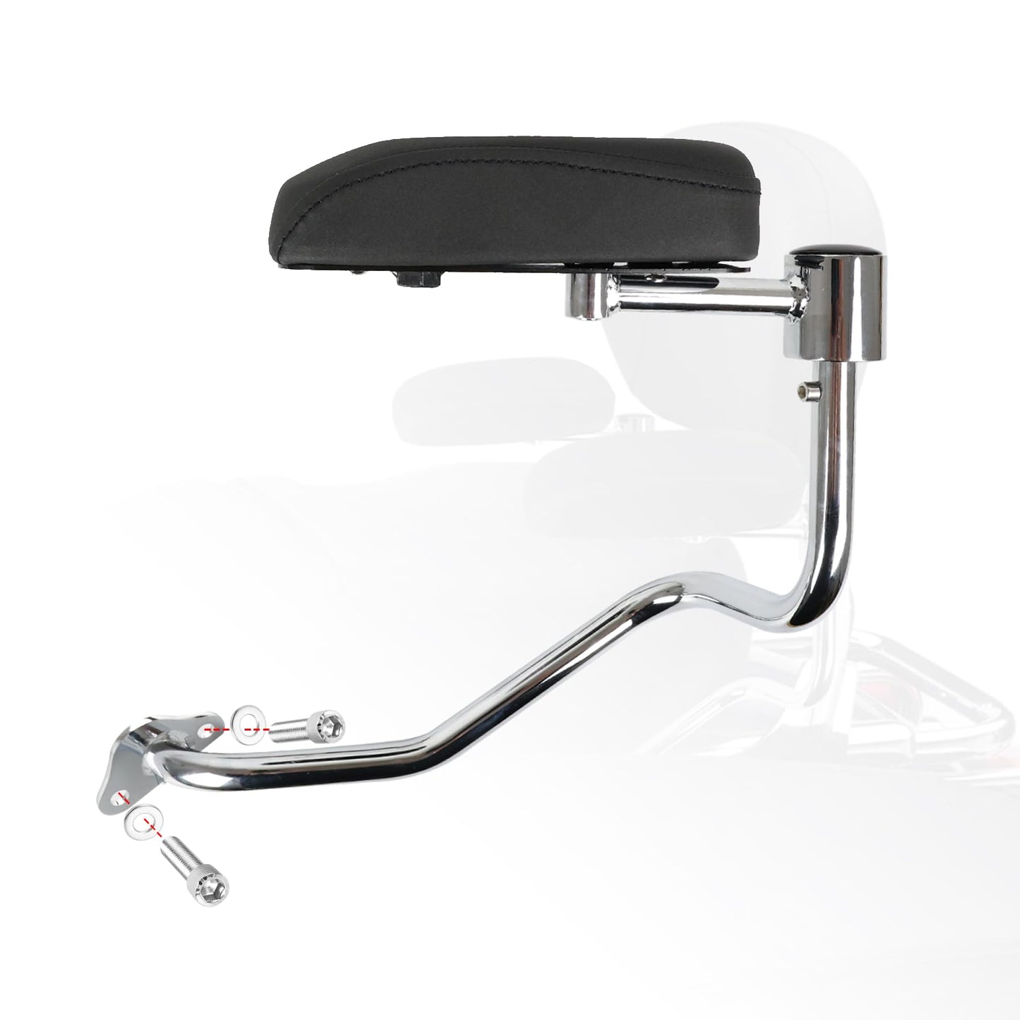 Motorcycle Rear Passenger Armrests Adjustable Set Fits for Indian Chieftain Pursuit Dark Horse Roadmaster Springfield Challenger Elite 2014-2024 Motorbike Accessories Parts Chrome
