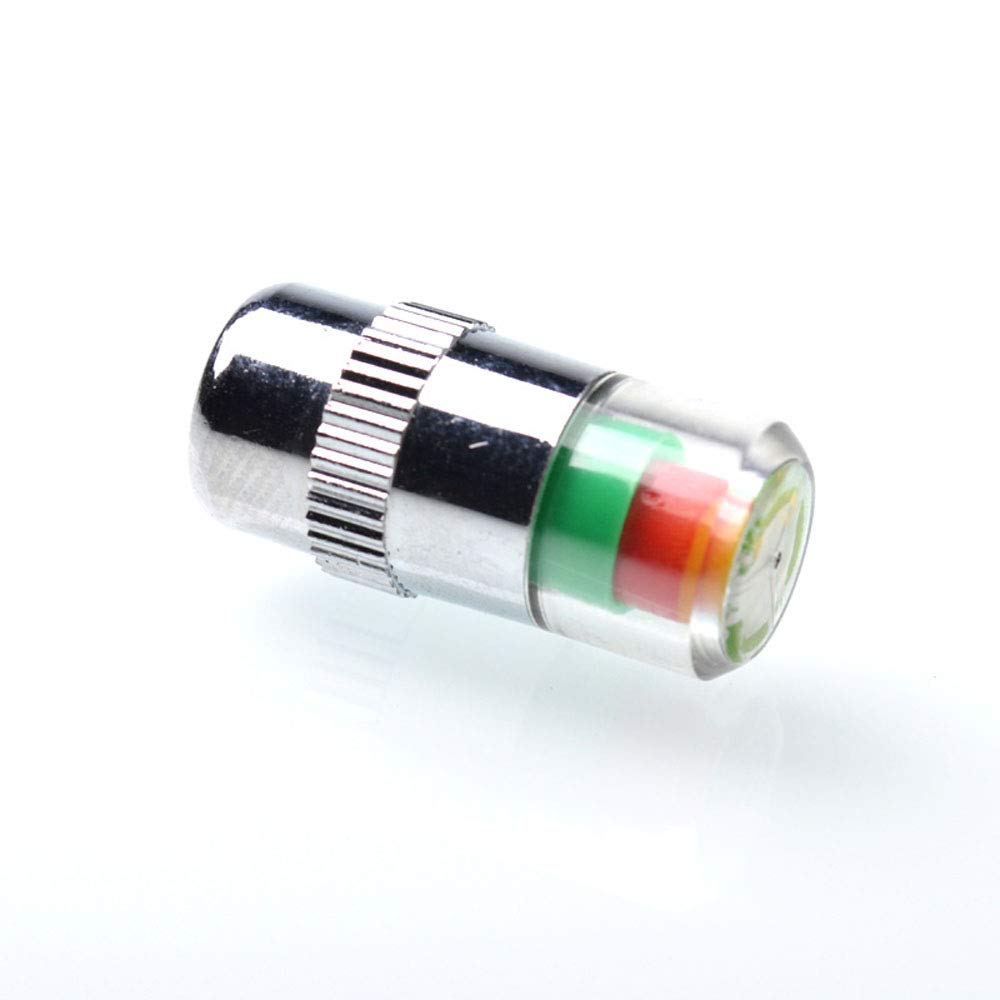ANKI HAPPIGO 8Pcs 2.2Bar 32-to-35 PSI Car Tire Pressure Monitor Valve Stem Caps Sensor Indicator Easy to Read 3 Color Eye Alert