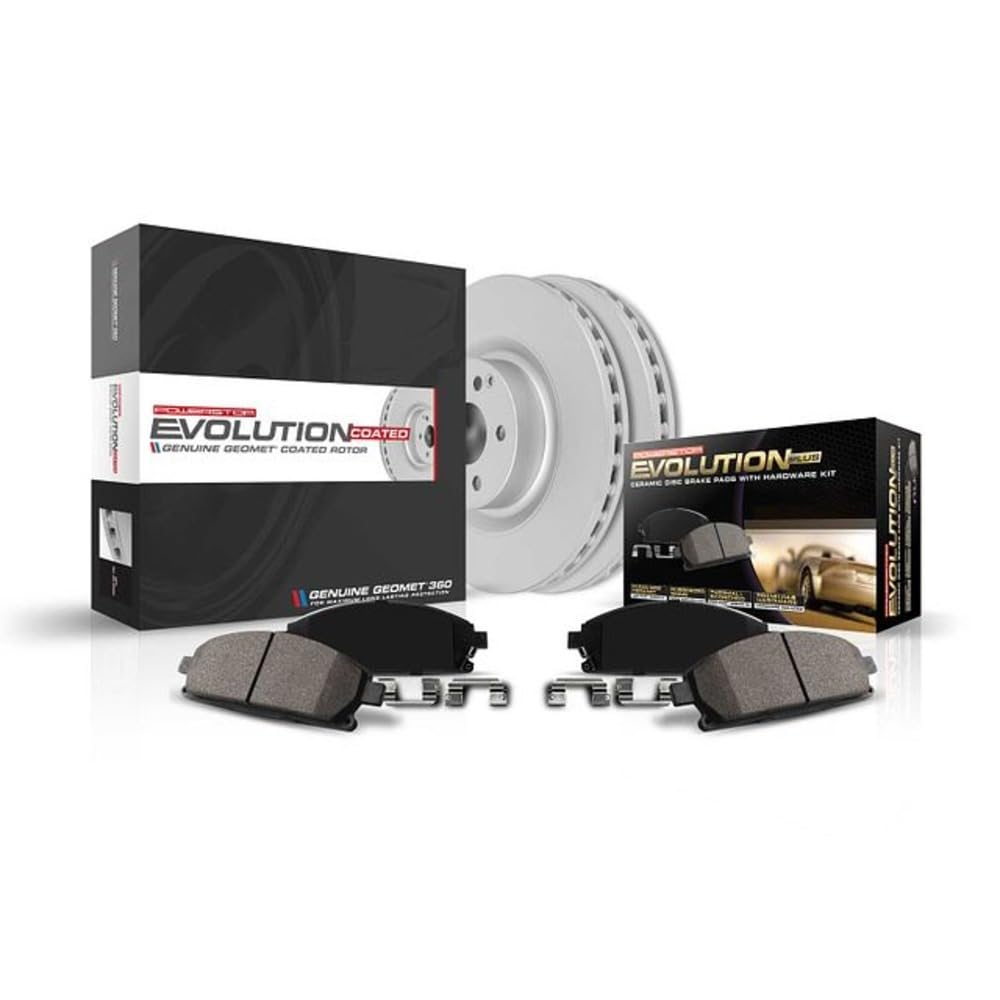 Power Stop CRK1149 Coated Brake Rotor & Ceramic Brake Pads- rear