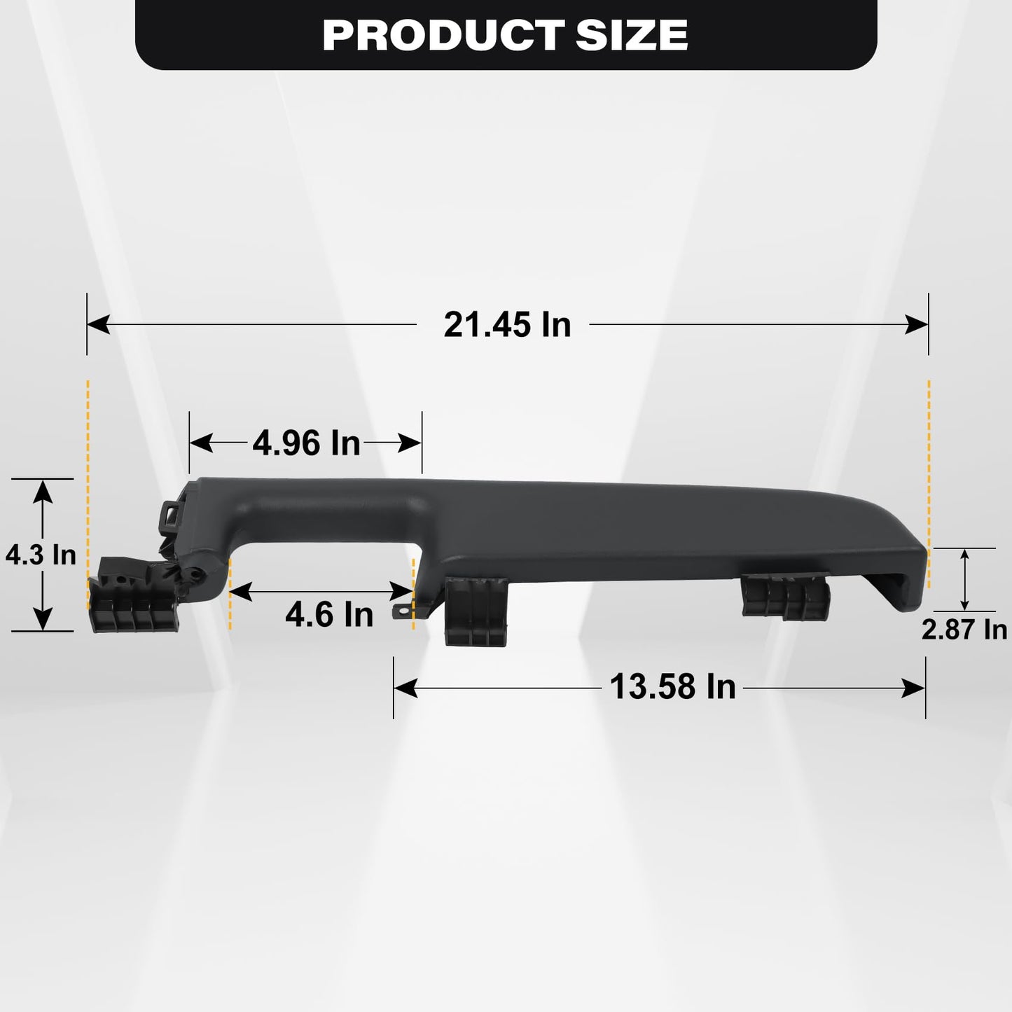 12472876 Front Driver & Passenger Side Door Armrest Handle for 1999-2006 Chevy Suburban Silverado Sierra Tahoe Avalanche Escalade & GMC Yukon, Front Left & Right Door Arm Rest with Handle, Dark Gray