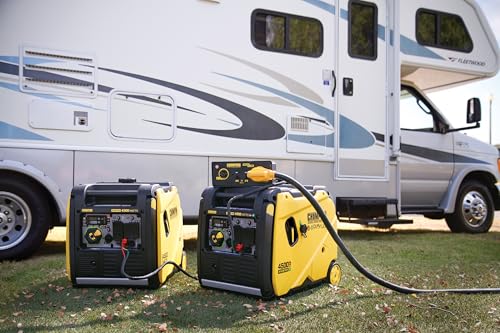 Champion Power Equipment 4500-Watt Electric Start Dual Fuel RV Ready Portable Inverter Generator with Quiet Technology and CO Shield