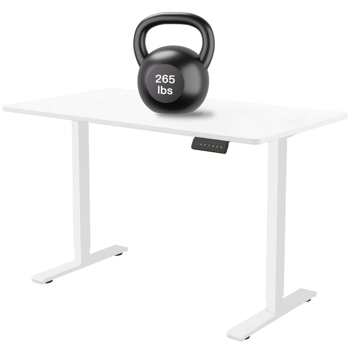 Dual Motor Standing Desk Frame 256 lbs Weight Capacity, Stand up Desk Frame Workstation, Electric Adjustable Legs, 3 Memory Height Settings, with Cable Management Tray, 2pcs Headphone Hook