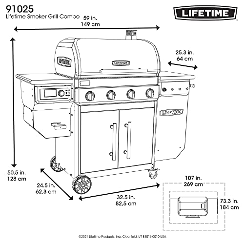 Lifetime Gas Grill and Wood Pellet Smoker Combo
