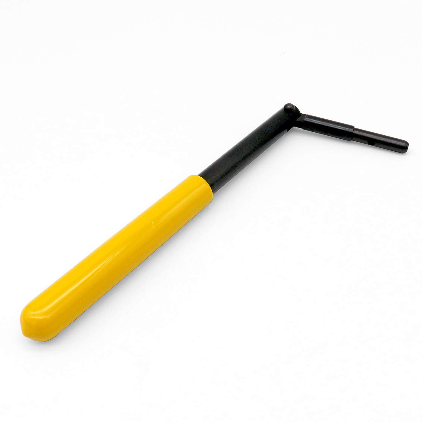 Clip Bender - Made in the USA - Steel tool used for securing T-Post fence clips - Comfortable yellow rubber grip - Black oxide coating to prevent rust. From LockNLube.