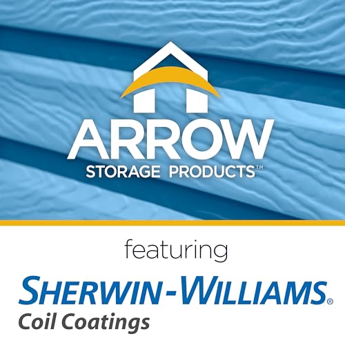 Arrow Shed Select 10' x 14' Outdoor Lockable Steel Storage Shed Building, Blue Grey