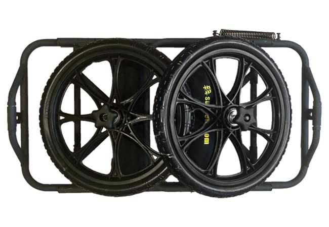 Suspenz Kayak Canoe Transport Cart, All-Terrain Super Duty Trolley Carrier with No-Flat Airless Wheels and Kickstand, 350 lb Load Capacity, Black (22-9908)