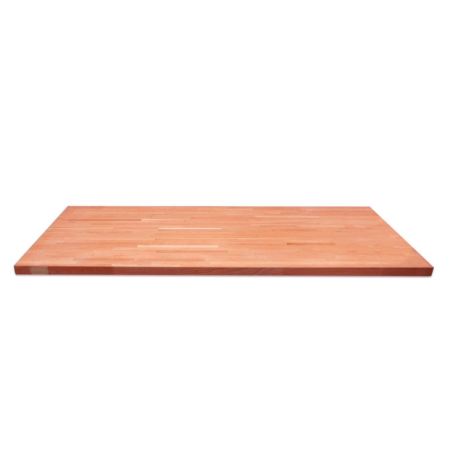 CONSDAN Butcher Block Counter Top, USA Grown Cherry Solid Hardwood Countertop, Wood Slabs for Kitchen, Reversible, Both Side Polished, Prefinished with Food-safe Oil, 1.5" Thickness, 60" L x 25" W
