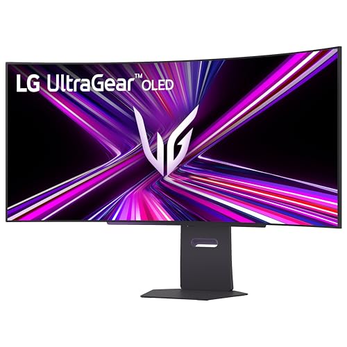 LG 45GX900A-B 45-Inch Ultragear WQHD (3440 x 1440) OLED Curved Gaming Monitor, 240Hz, 0.03ms, NVIDIA G-Sync, VESA DisplayHDR True Black 400, HDMI 2.1, DisplayPort, USB Type-C PD 65W, Black