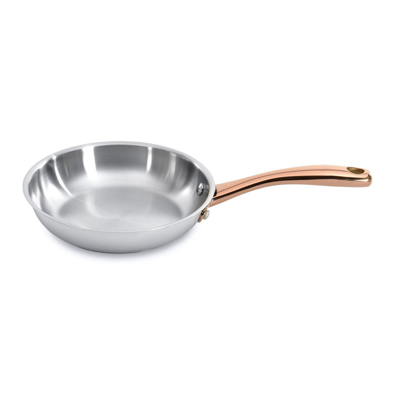 BergHOFF 11 Piece Ouro Cookware Set with Gold Handles, Silver/Rose, Large