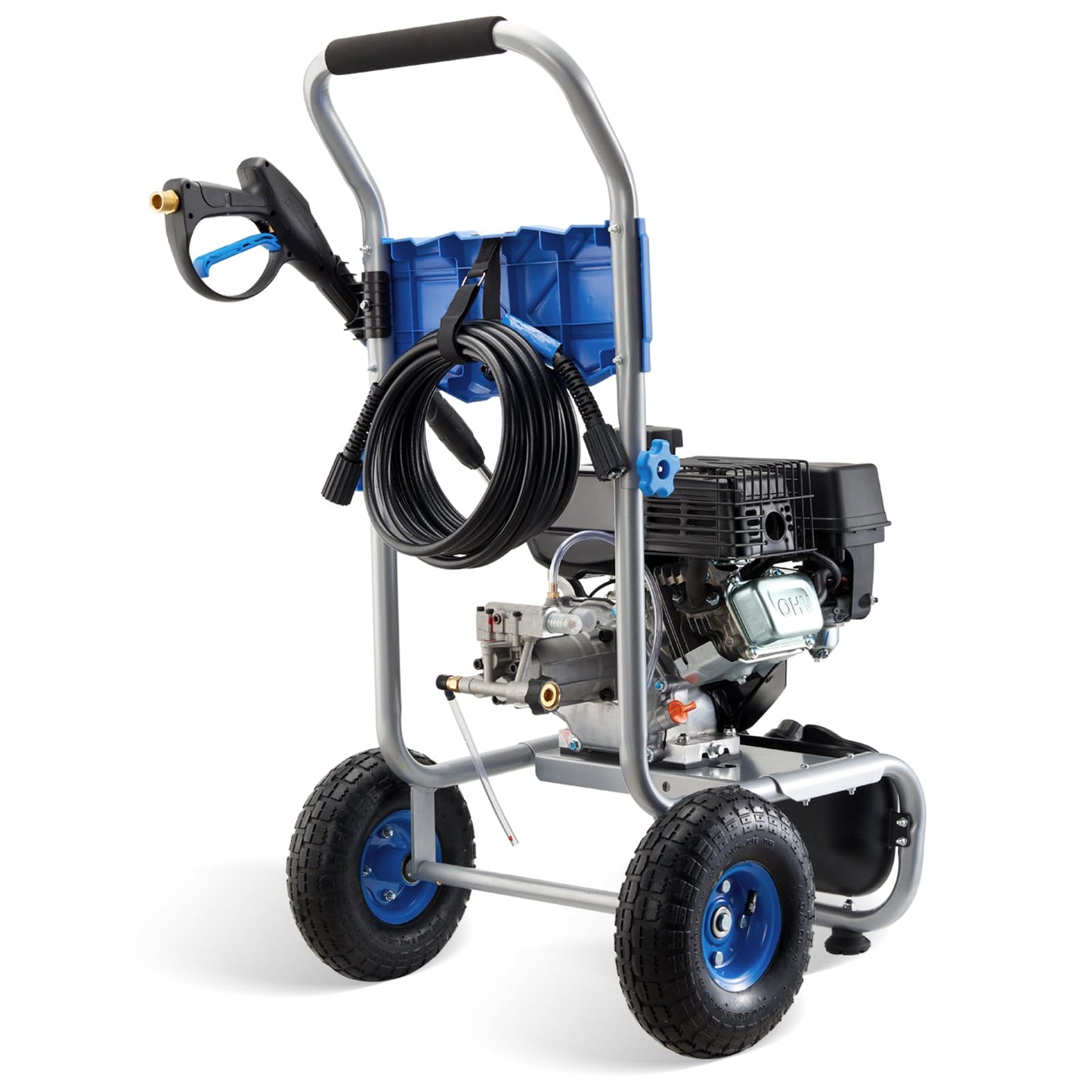 Hushlight Gas Pressure Washer, 3500 PSI 2.3 GPM Power Washer with 209CC Engine, 4 Quick-Connect Nozzles, 25FT Hose, 3L Soap Tank, High Pressure Washer for Car, Driveway, Fence, Patio, Home Cleaning