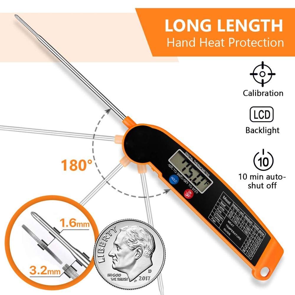MVUYO Digital Kitchen Food Thermometer for Meat Water Milk Cooking Food Probe BBQ Electronic Oven Thermometer Kitchen Tools