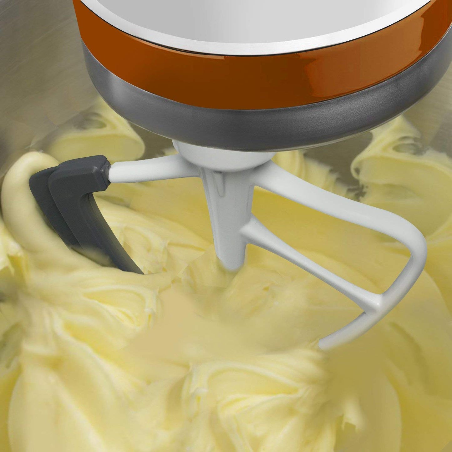 KITCHPOWER 4.5-5 Quart Flex Edge Beater for Tilt-Head Stand Mixers White