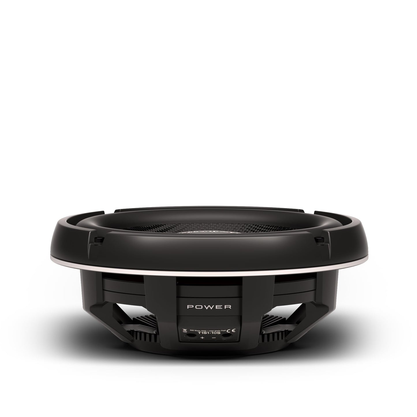 Rockford Fosgate T1S1-10S Single Power 10" T1 Slim 1-Ohm SVC Subwoofer, 500-Watts RMS / 1000-Watts Max, Designed for use in Sealed Enclosure