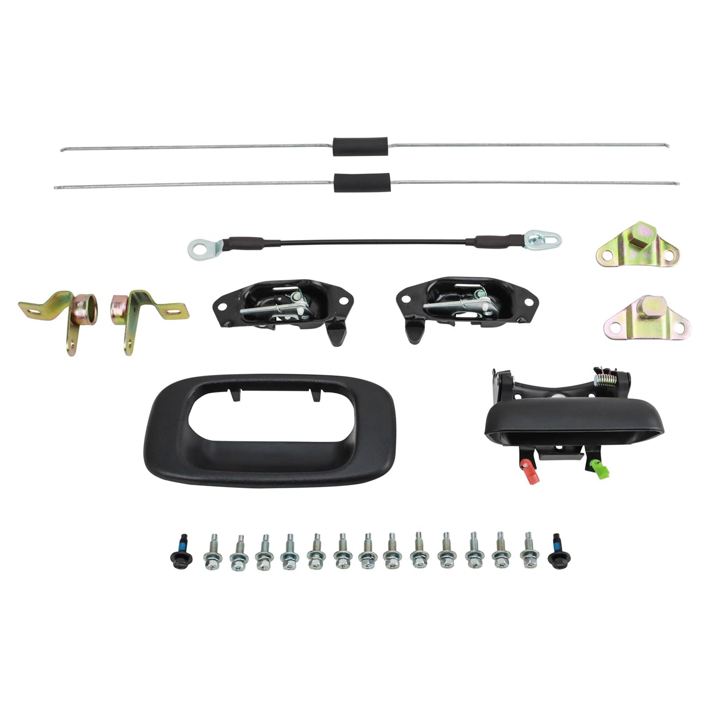 TRQ Tailgate Kit Includes Handles Cables Bezels For 19-07 Silverado 1500 07 Sierra 1500