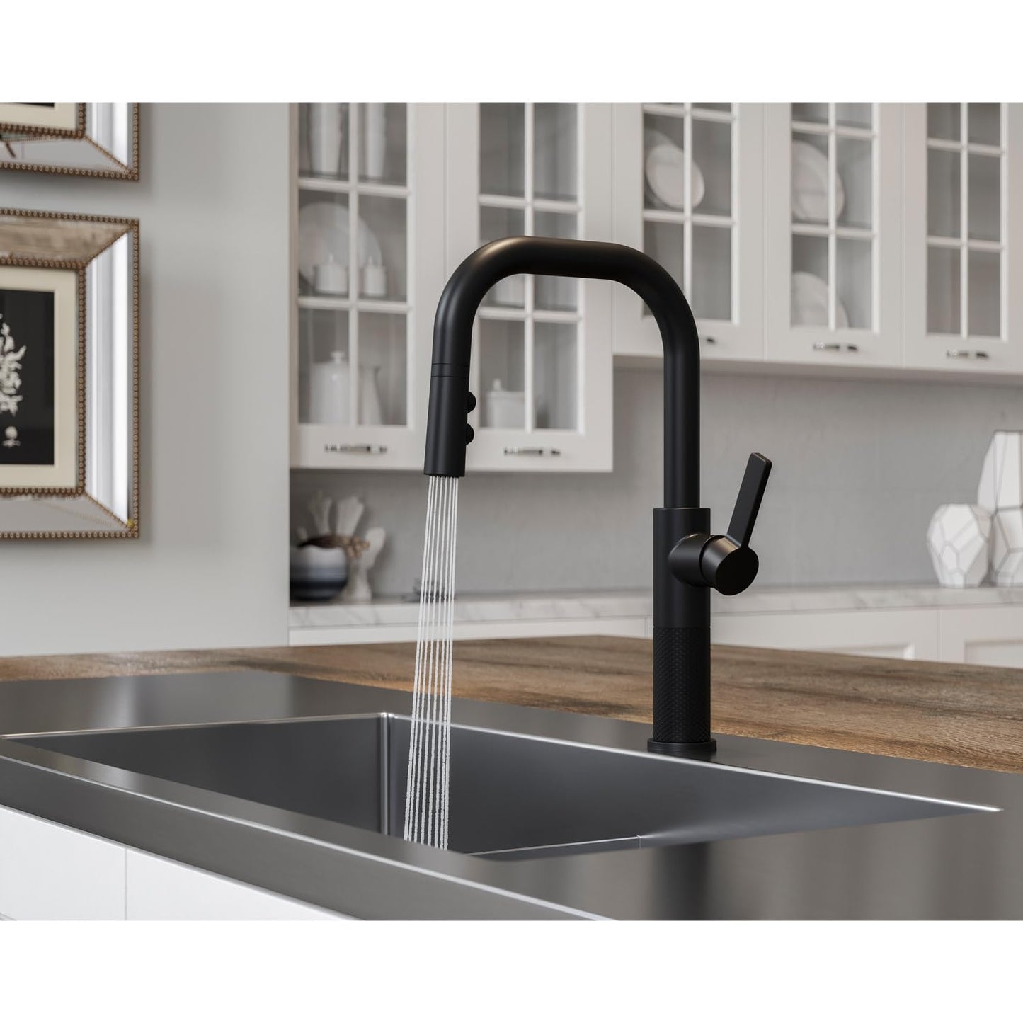 Pfister Montay 1-Handle Pull-Down Kitchen Faucet in Polished Nickel