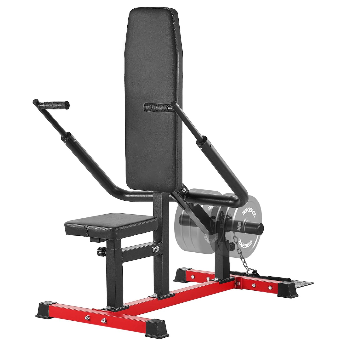 VEVOR Seated Dip Machine, Tricep Bicep Press Down Machine with Cable Bar, Adjustable Seat, and Backrest, Exercise Equipment for Chest Training, Upper Body Push Fitness Workout, Hold up to 450LBS