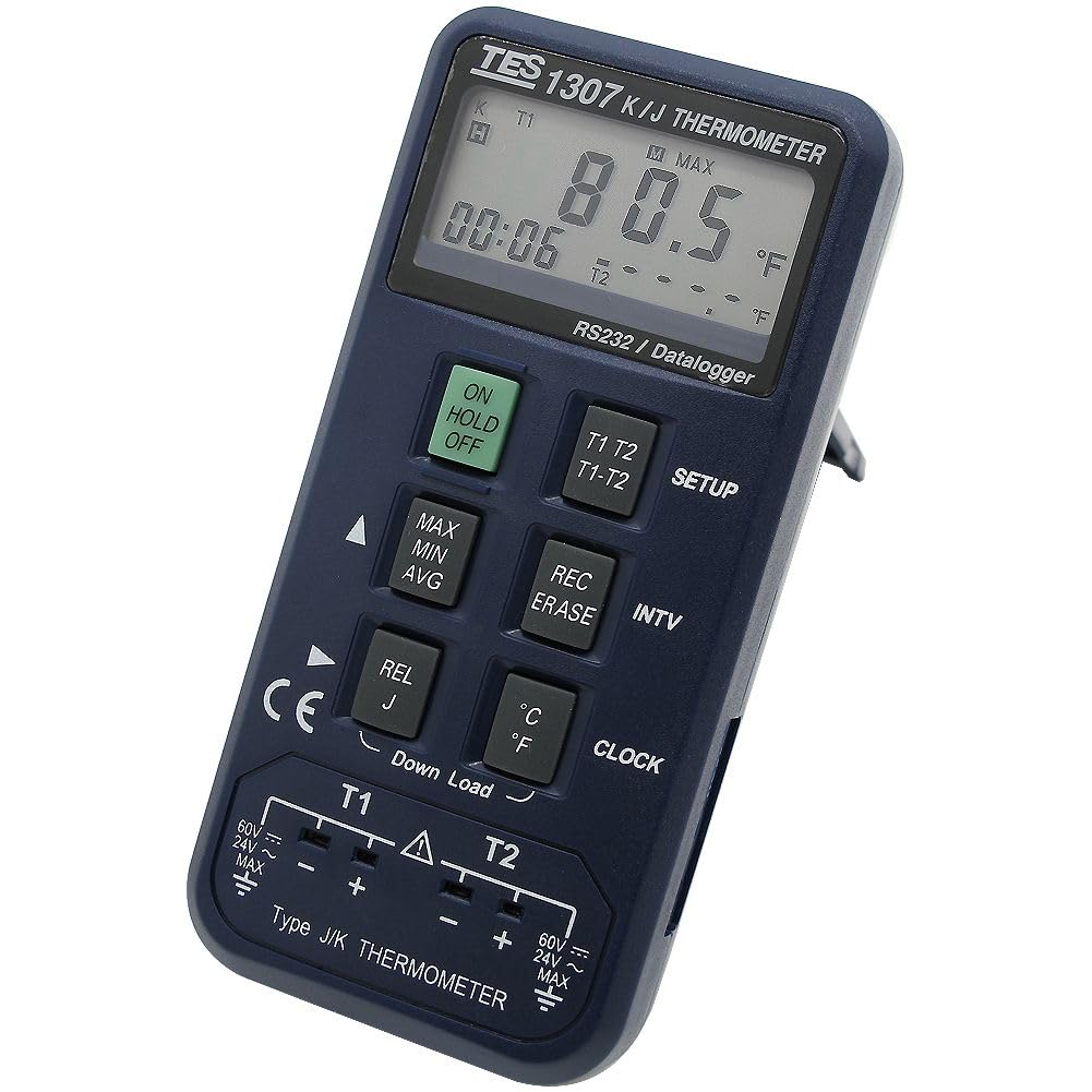 TES 1307 Datalogging K/J Thermometer