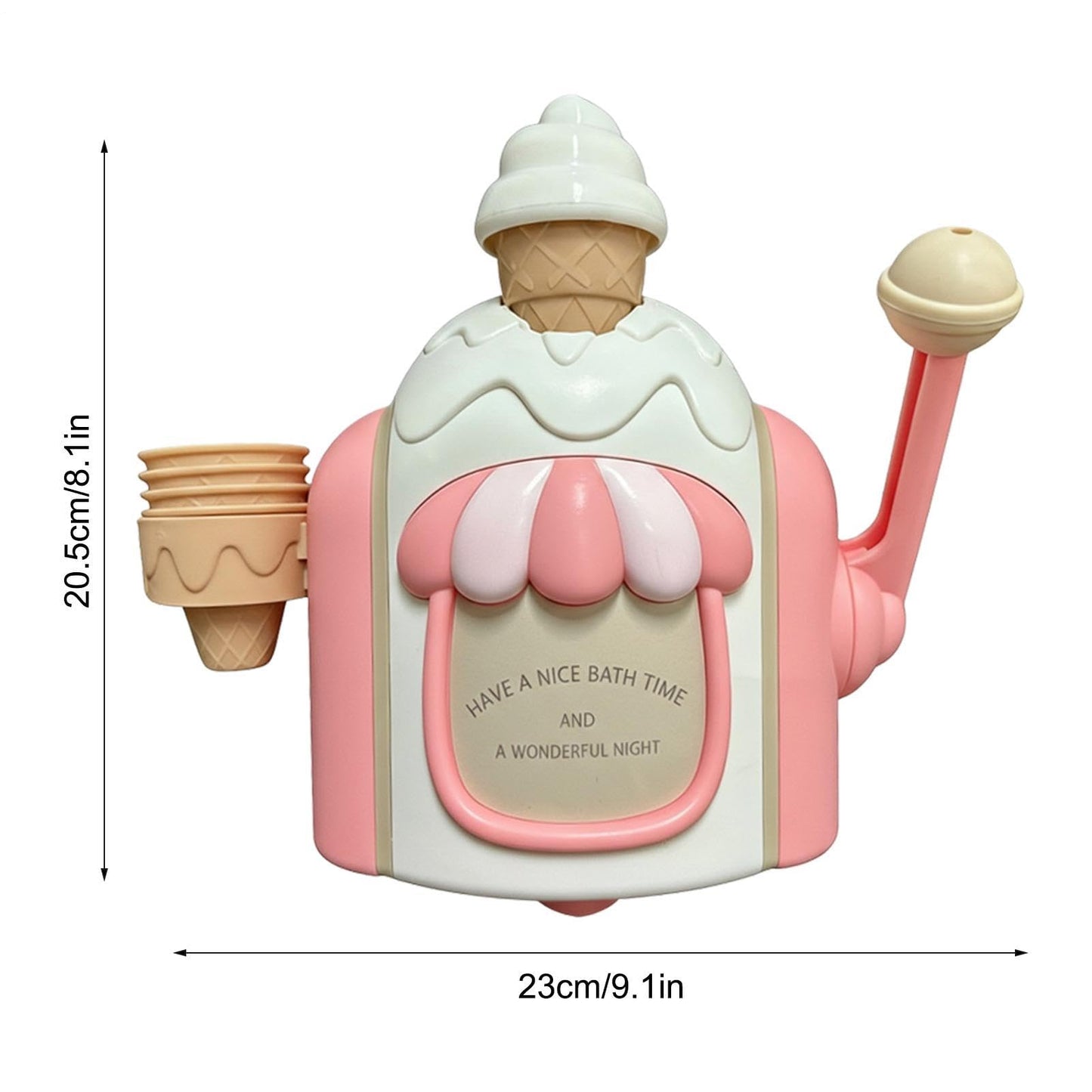 Bath Bubble Ice Cream Maker, Bath Ice Cream Foam Maker,ba-th Bubble Machine, Bathtub IceReam Bathing Toy for 3-6 Years Old Boys Girls Home Bathroom Tub Shower Room Park