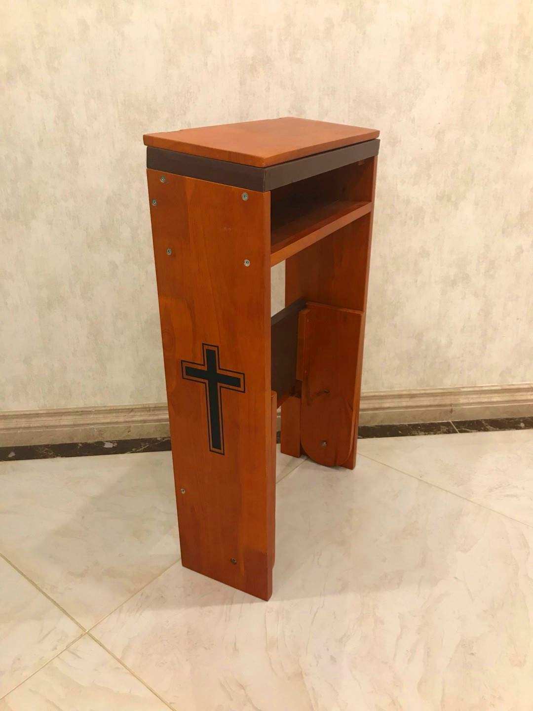 Guangshuohui Prayer Kneeler Pads Wooden Church Kneeler Folding, Kneeling Bench for Home (20" x25"x32"H (50x65x80cm))