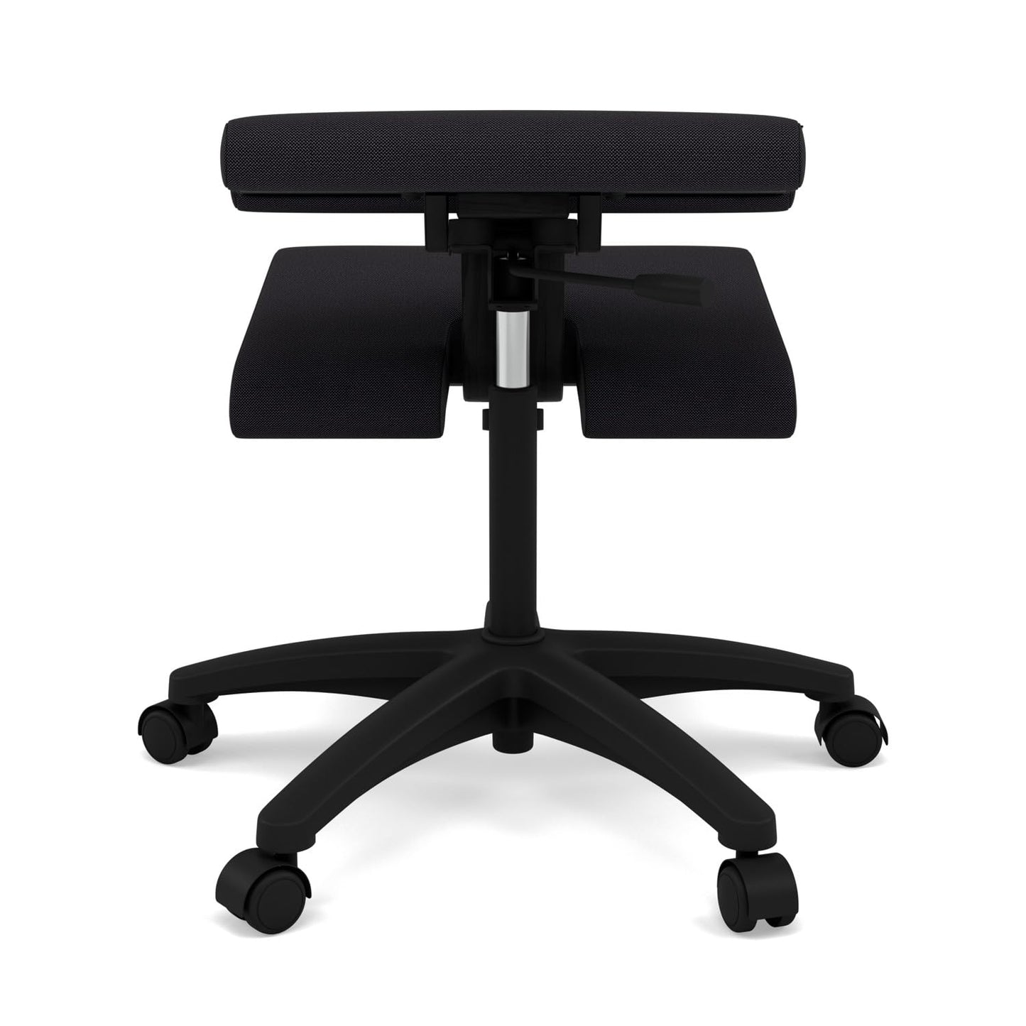 Varier Wing Ergonomic Kneeling Chair with Wheels, Swivel Base and Adjustable Height, Black Revive Fabric, Suitable for Home Office and Office