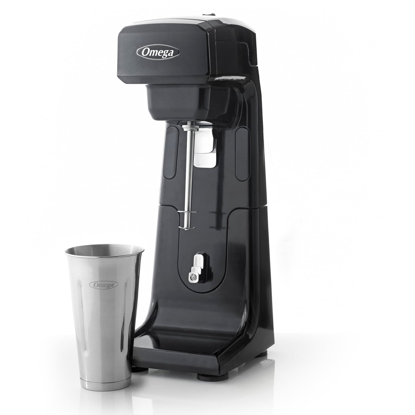 Omega M1000 Commercial Milk Shake Maker Single Spindle, 1/3 Horsepower, Black
