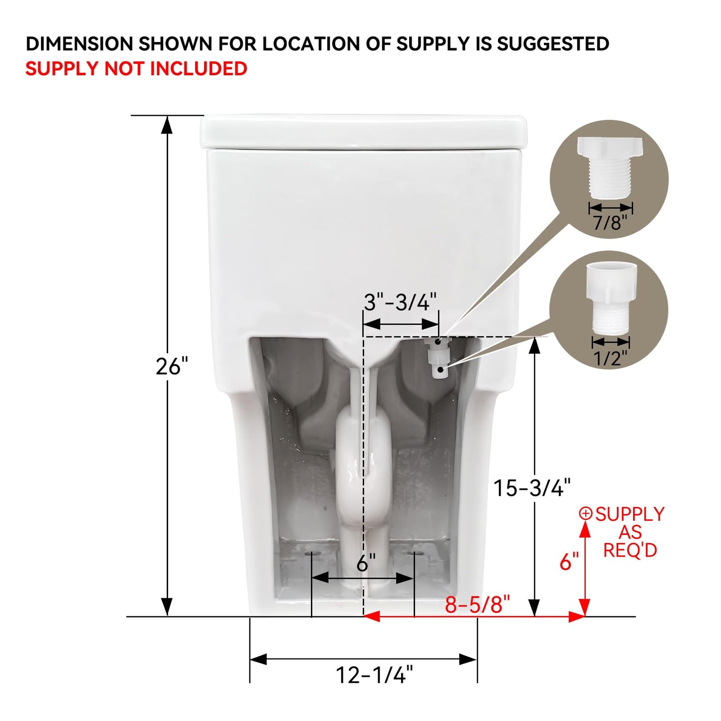 HOROW T0338WM Elongated One Piece Toilet Matte White, ADA Toilet 17.3" with Comfort Chair Height Seat, 0.8/1.28 GPF Powerful Dual Flush Toilet for Bathroom, 12" Rough-in Skirted Toilet Bowl