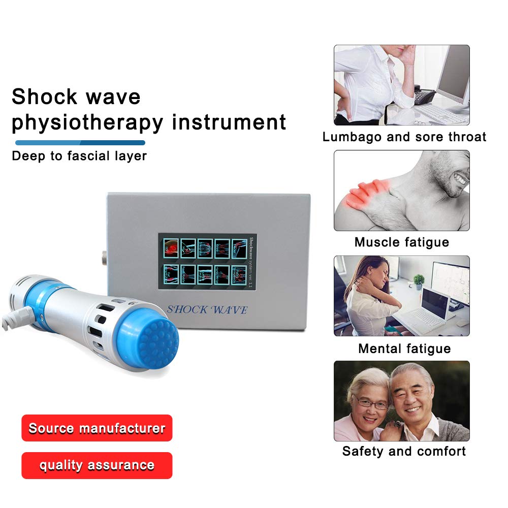 Extracorporeal Shock Wave Therapy Machine, Non-Invasive Pain Relief Focused Shockwave Therapy for Athletes Injuries,Back, Elbows, Portable Shockwave Therapy Device Deep Tissue Massage Massager