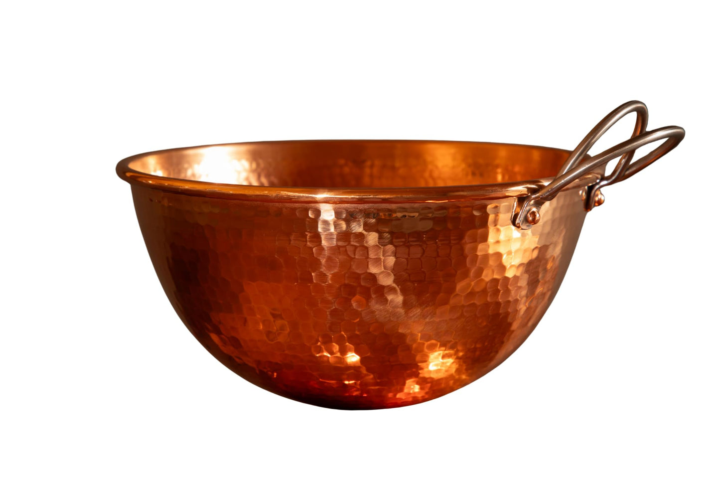 Sertodo Solid Copper Mixing Bowl | 1.5 qt, 8-inch Diameter | 100% Pure Hammered Copper Bowl for Kitchen, Baking & Cooking | Large Mixing Bowls for Whisking, Beating & Serving