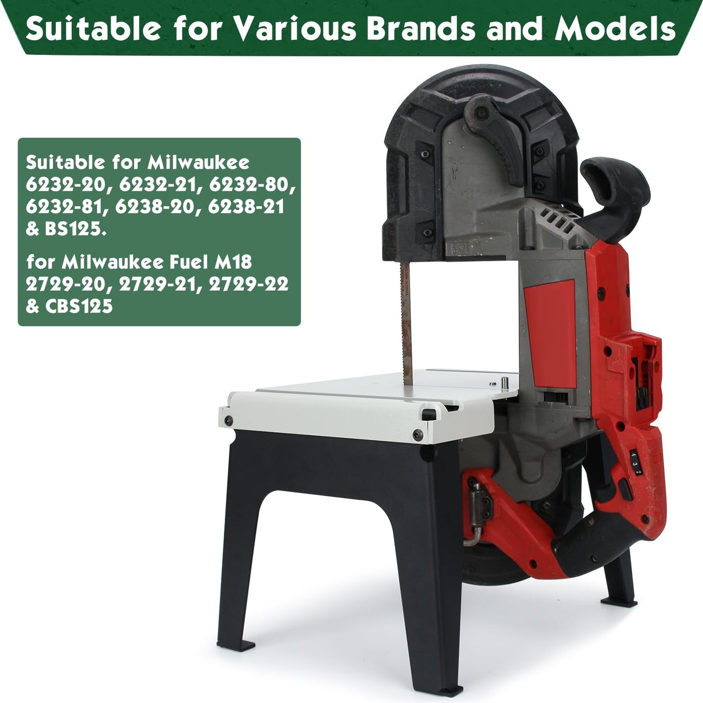 DITKOK Band Saw Stand Portable Table for Milwaukee Band Saw, Powder Coated (SAW NOT INCLUDED)