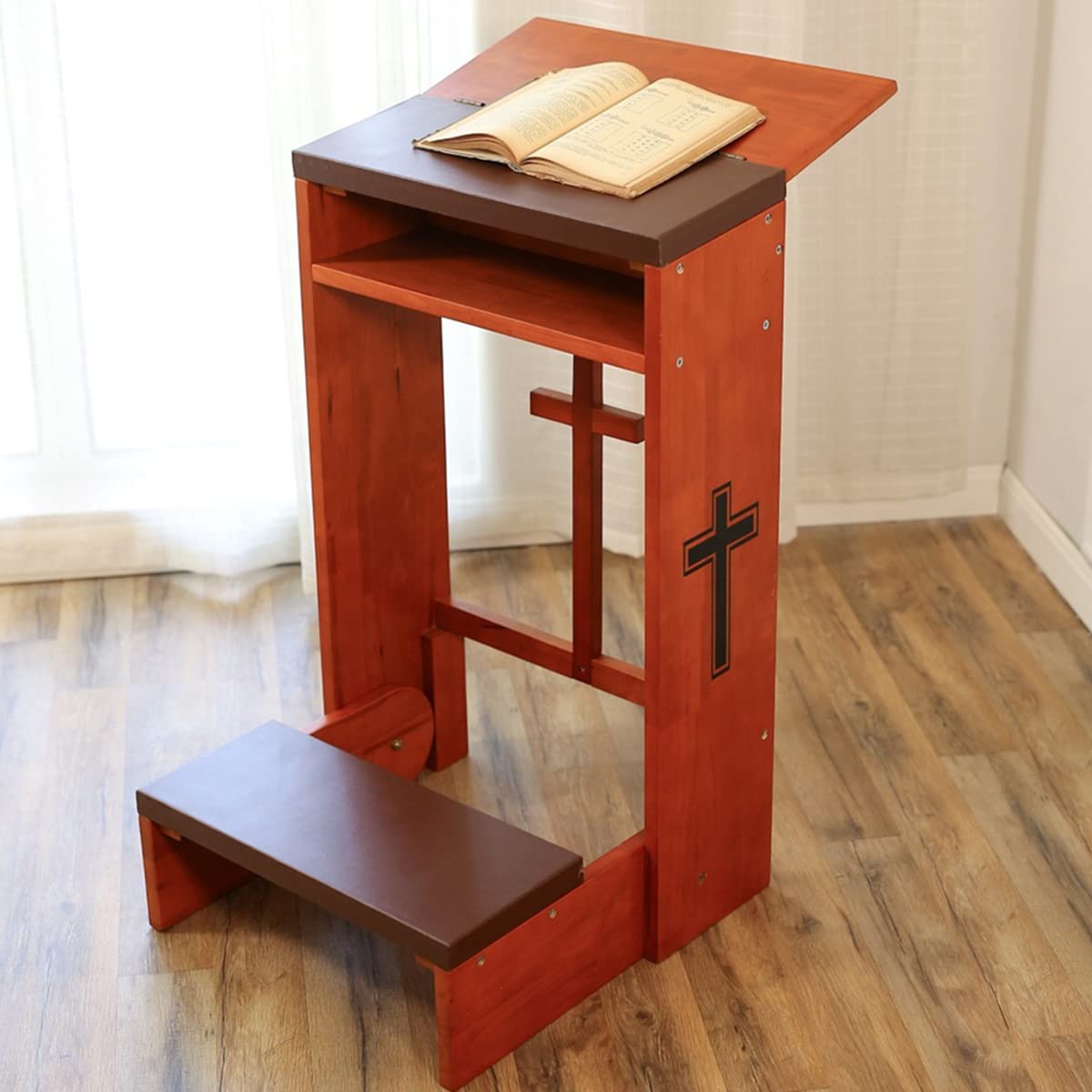 Guangshuohui Prayer Kneeler Pads Wooden Church Kneeler Folding, Kneeling Bench for Home (20" x25"x32"H (50x65x80cm))