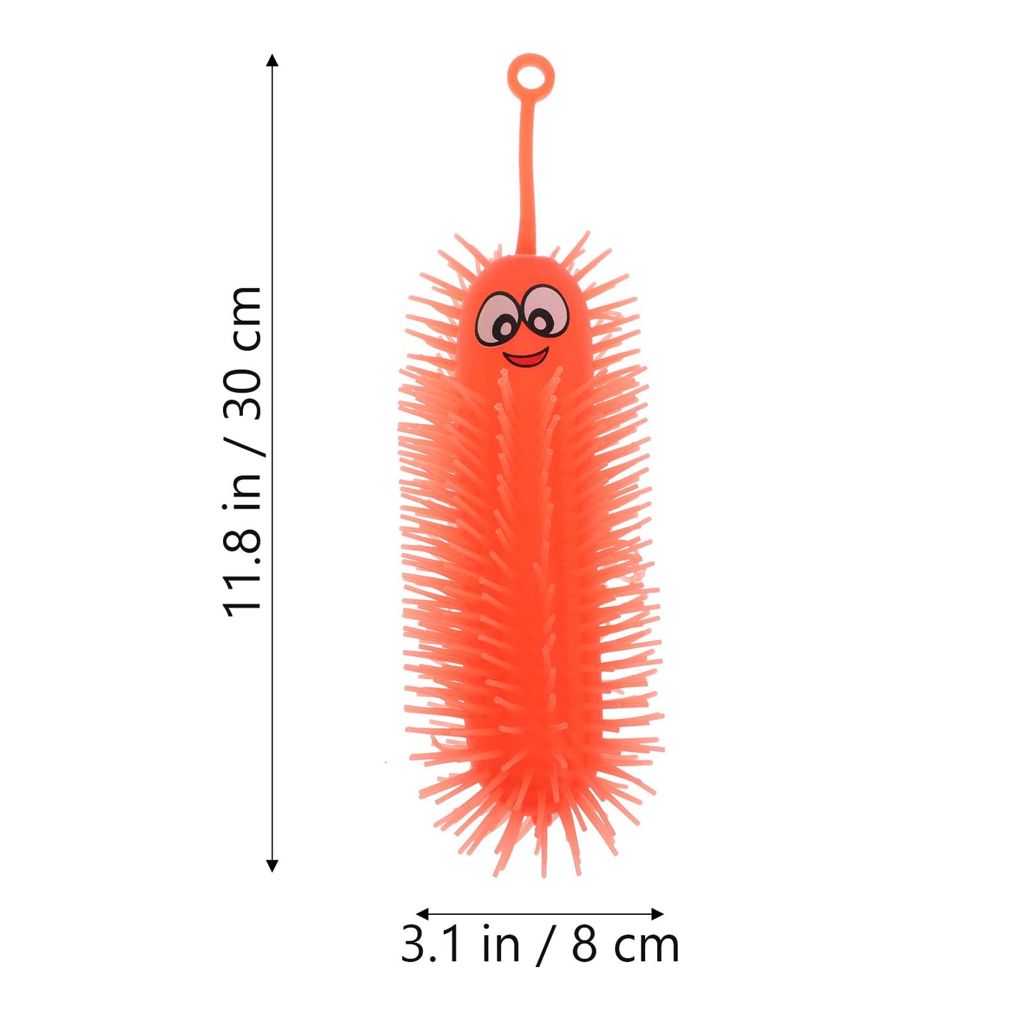 Flashing Light Up Stretchy Caterpillars, 4pcs Squishy Stress Balls Toy, Anxiety and Stress Relief Toys for Adults Teen Kids(Random Color)