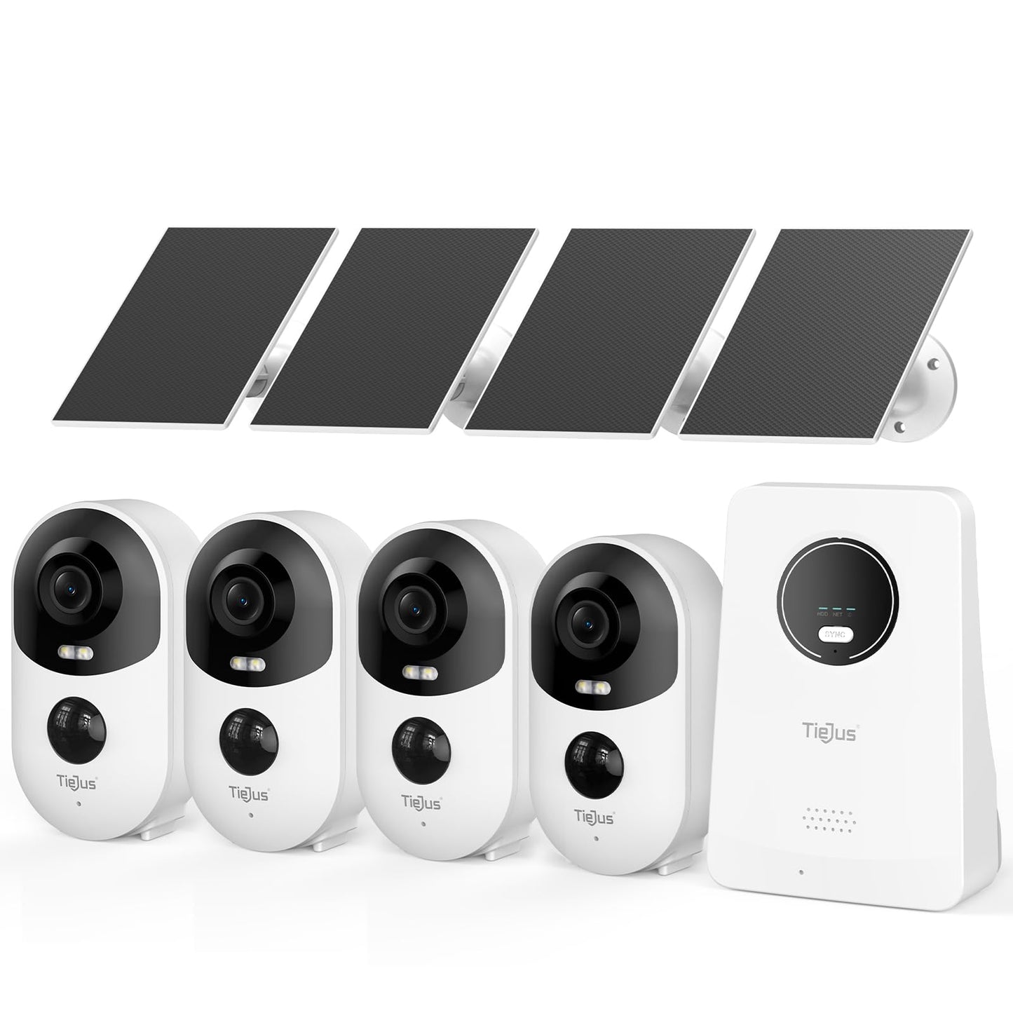TIEJUS 3K 4MP Security Cameras Outdoor Wireless, Solar Powered Cameras for Home Security, No Subscription, Smart Detection, Color Night Vision, 2-Way Talk, 2.4/5GHz WiFi, 32GB Local Storage
