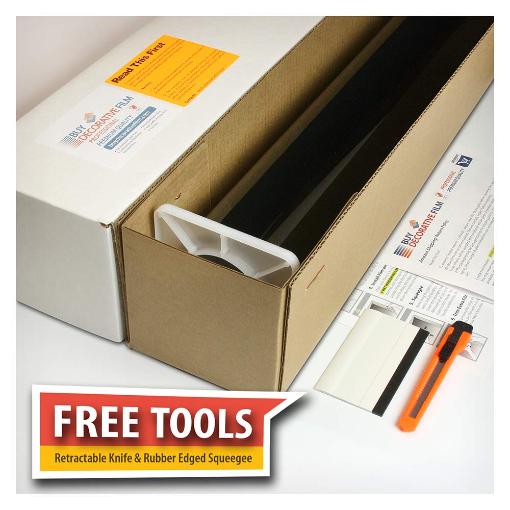 BDF NA35 Window Film Sun Control and Heat Rejection Natural Black 35 (Medium) - 36in X 50ft